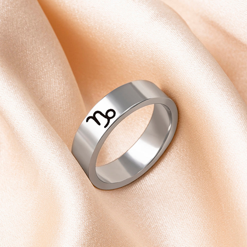 Cosmic Charm Zodiac Steel Ring