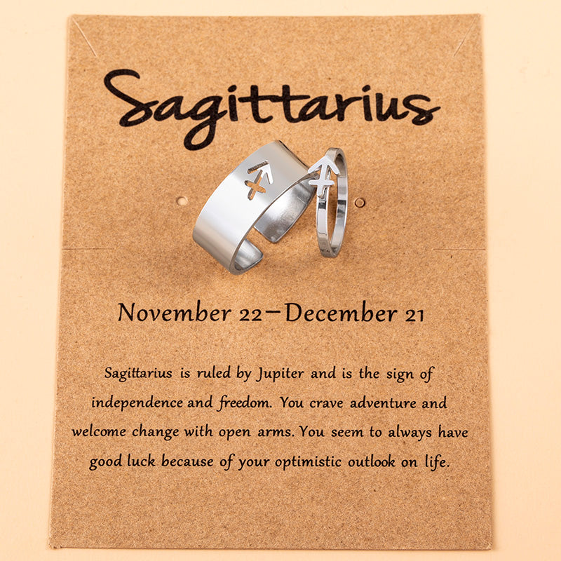 Saturn's Elegance Zodiac Ring