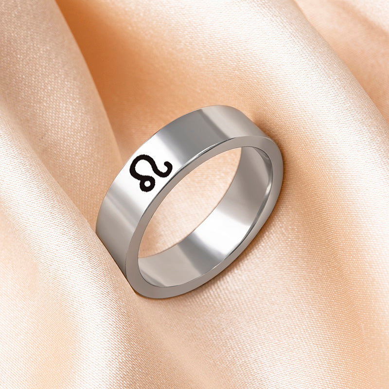 Cosmic Charm Zodiac Steel Ring