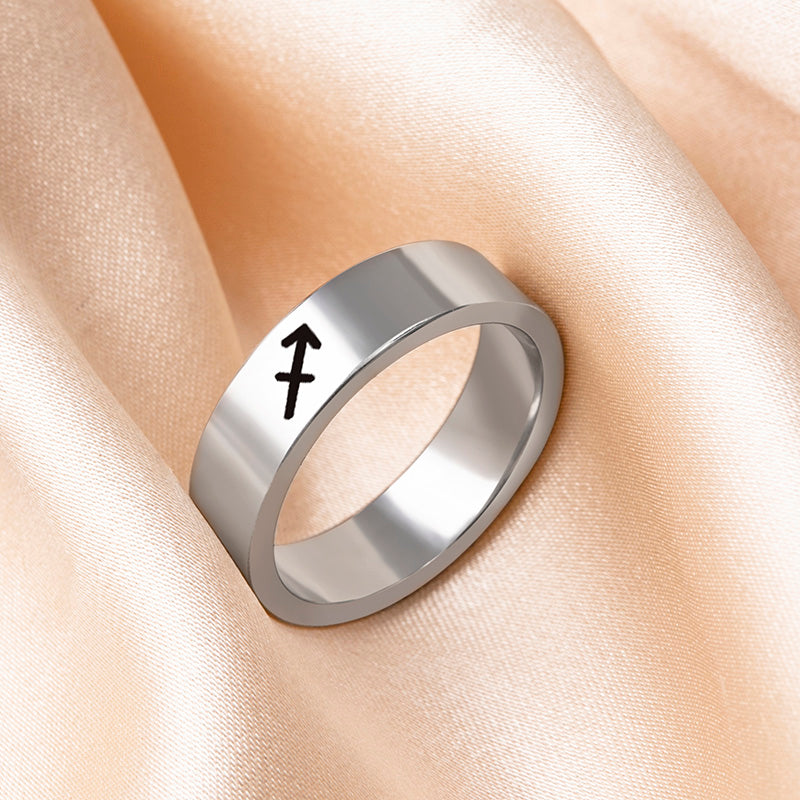 Cosmic Charm Zodiac Steel Ring