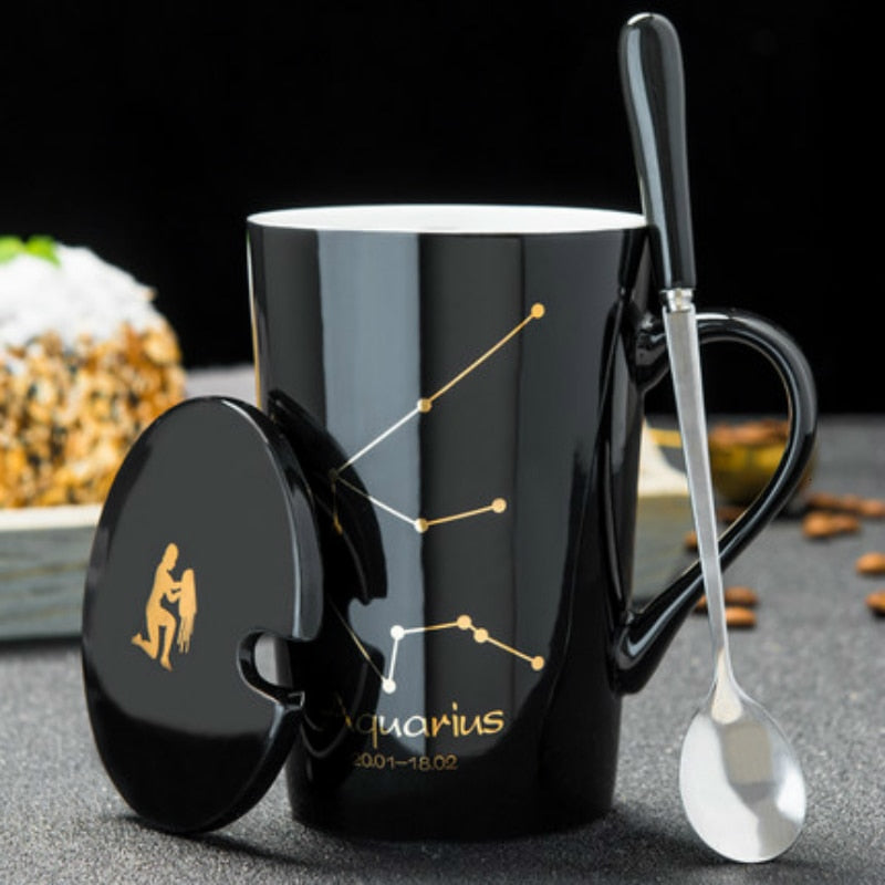 Ceramic Zodiac Mug With Spoon