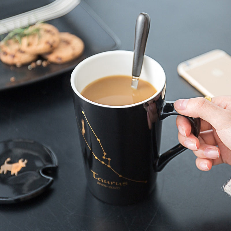 Ceramic Zodiac Mug With Spoon