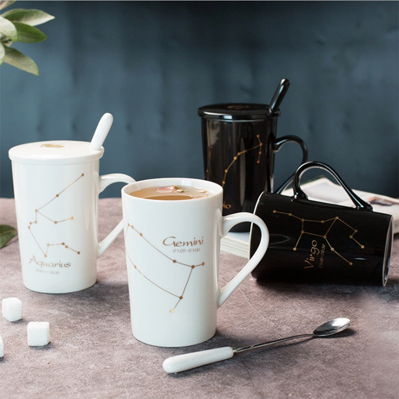 Ceramic Zodiac Mug With Spoon