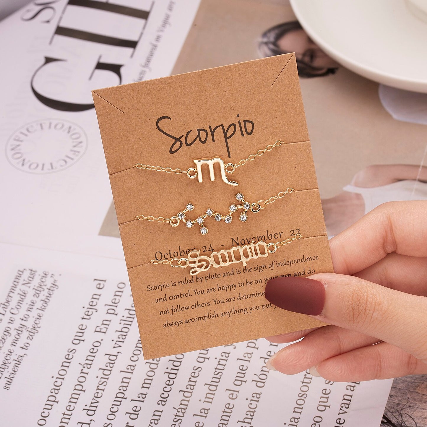 3PCS Zodiac Charm Bracelet