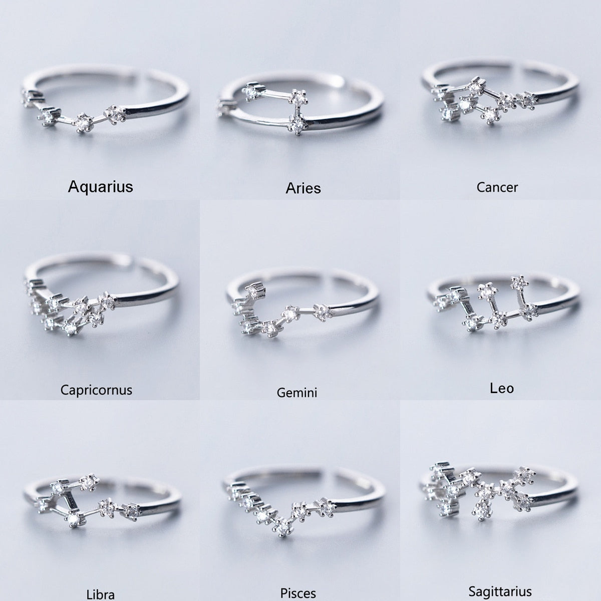 Adjustable Zodiac Sign Ring