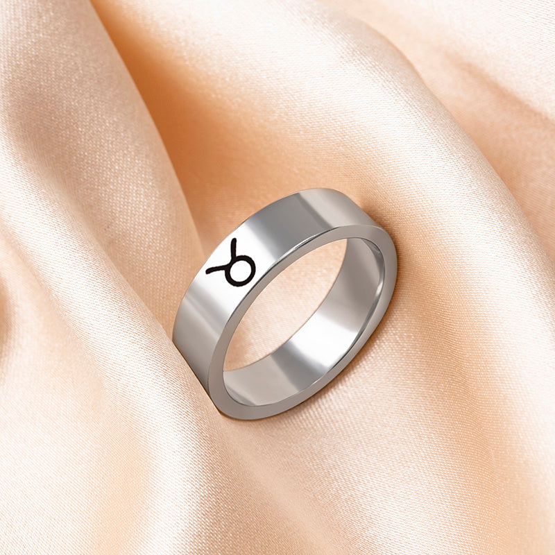 Cosmic Charm Zodiac Steel Ring